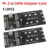 Адаптер M.2 на SATA, Конвертер SFF-8654 в M2 NVME SSD, 22-контактная SATA-плата расширения M2, Комбинированный адаптер 2 в 1 для материнской платы