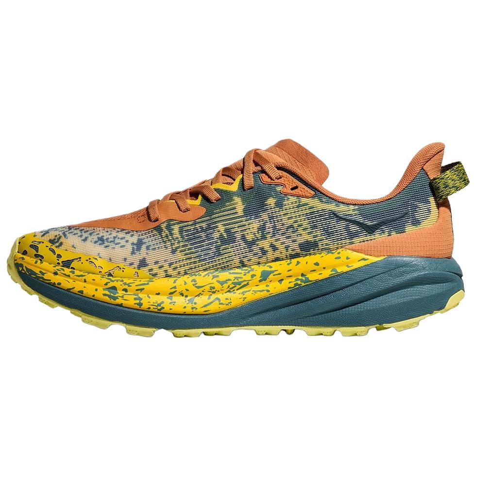 Hoka One One Speedgoat 6 Универсальные Удобные Амортизирующие Прочные Упругие Низкие Беговые Кроссовки Мужские Кроссовки Желто-Оранжевые 1147791-TTT