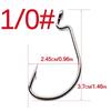 50pcs/Lot High Carbon Steel Fishing Hooks Crank Hook For Soft Worm Bait 1# 2# 4# 6# 8# 1/0#-5/0# New Fishing Gear