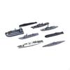 8 Pieces 4D Ship Model Toy Simulation Handcraft Miniature Boat Puzzles Warship for Children