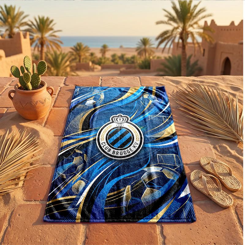 Club Brugge FC Print Microfiber Beach Towel Quick Dry Absorbent Large Towel For Beach Swimming Travel
