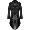 Devil Fashion Мужской готический стимпанк фрак куртка черный парча дамаск свадебный