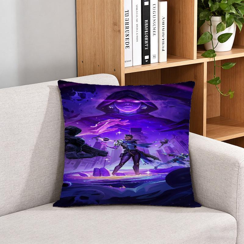 1Pc Fearless Contract Yaxing Zhuo Printed Pillowcase, Polyester Cushion Cover, Zipper Closure, Machine Washable, Suitable For In