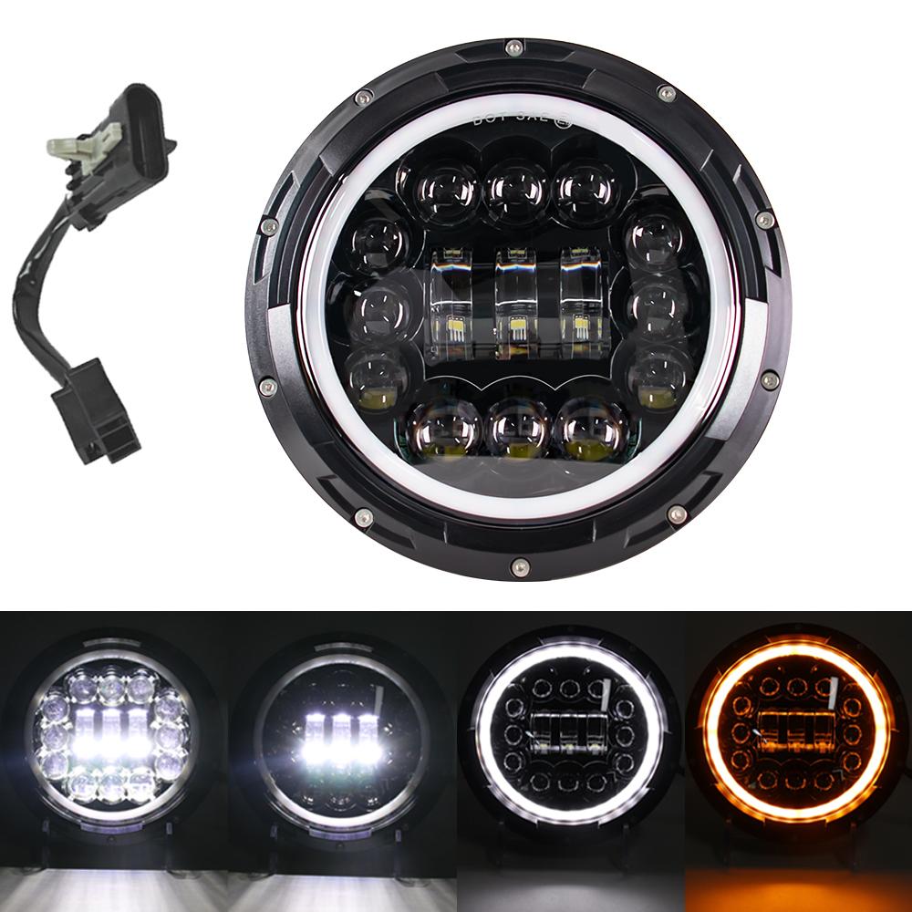 7-дюймовая светодиодная фара для мотоцикла с адаптером для Harley Touring Ultra Classic Electra Street Glide Road King Yamaha