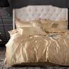 Summer Smooth Satin Duvet Cover Include Duvet Cover Flat Sheet and Pillowcases Smooth Bedding Set Silky Luxury Bedcloth Sets