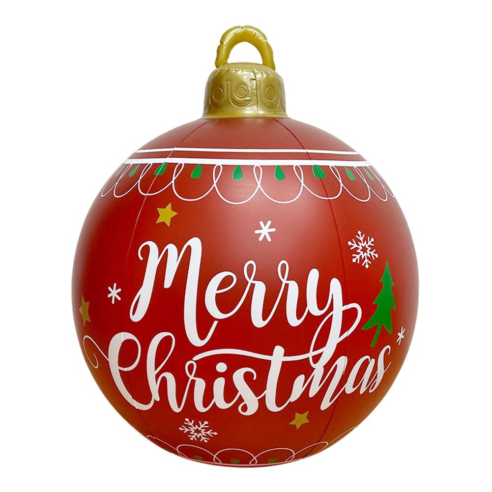 60 см Рождественский надувной шар Рождественская елка Декоративный шар ПВХ Гигантские Большие Шары Игрушка Новогодняя вечеринка Украшения для двора 2025