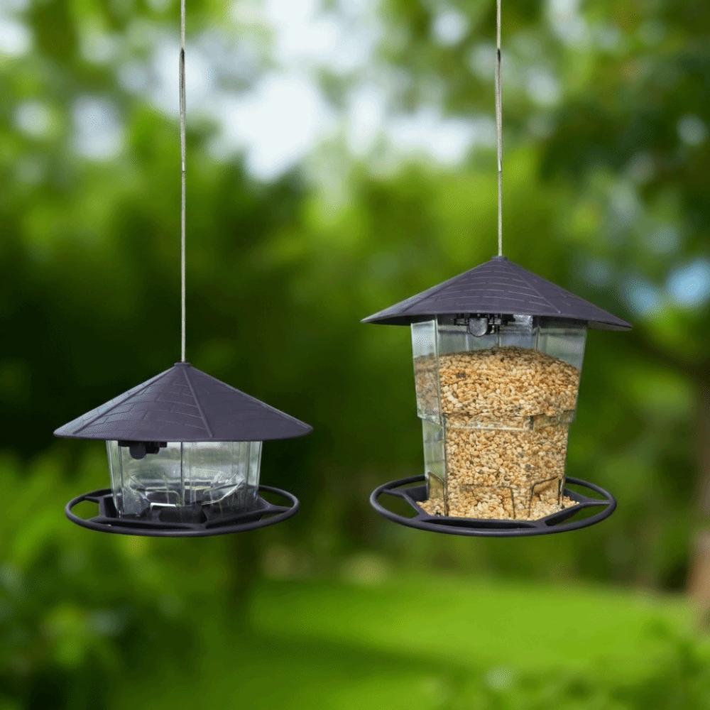 Folding Hanging Bird Feeder Bite Resistant Waterproof Bird Food Dispenser Large Capacity Bird Feeding Station Outside