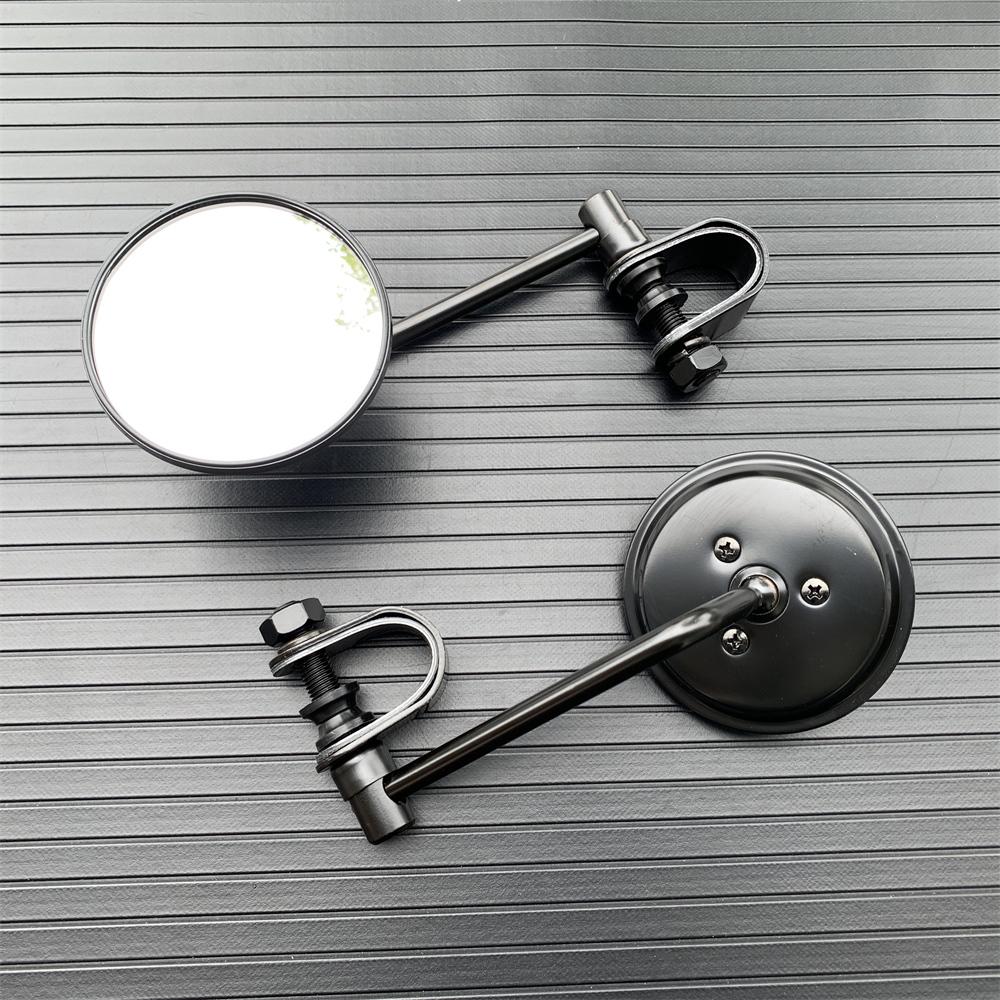 22-25 мм руль мотоцикла, зеркала заднего вида, круглые выпуклые клипсы в стиле ретро для Harley Honda Chopper Cruiser Cafe