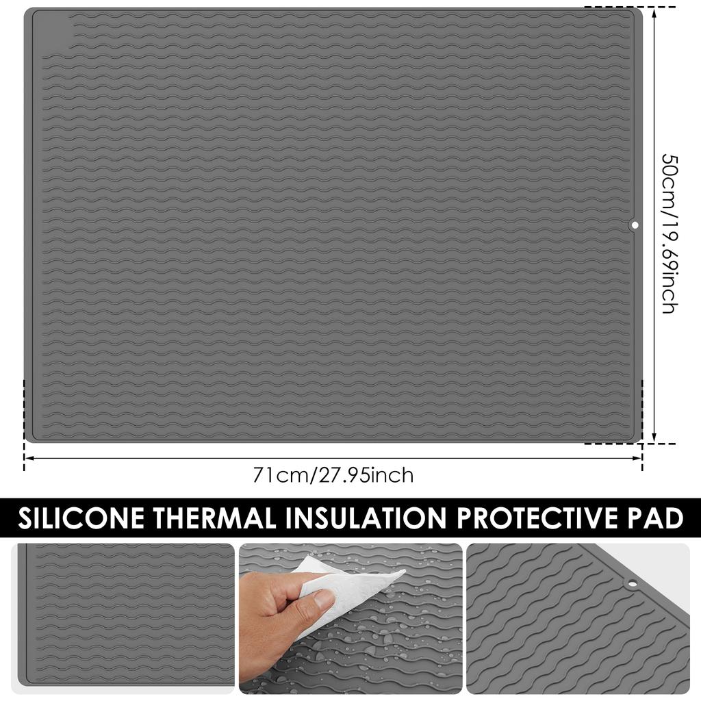 Silicone Stove Cover Mat Electric Stove Top Cover 71x50cm Foldable Hob Cover Heat Resistant Cooktop Cover Foldable Hob Protector