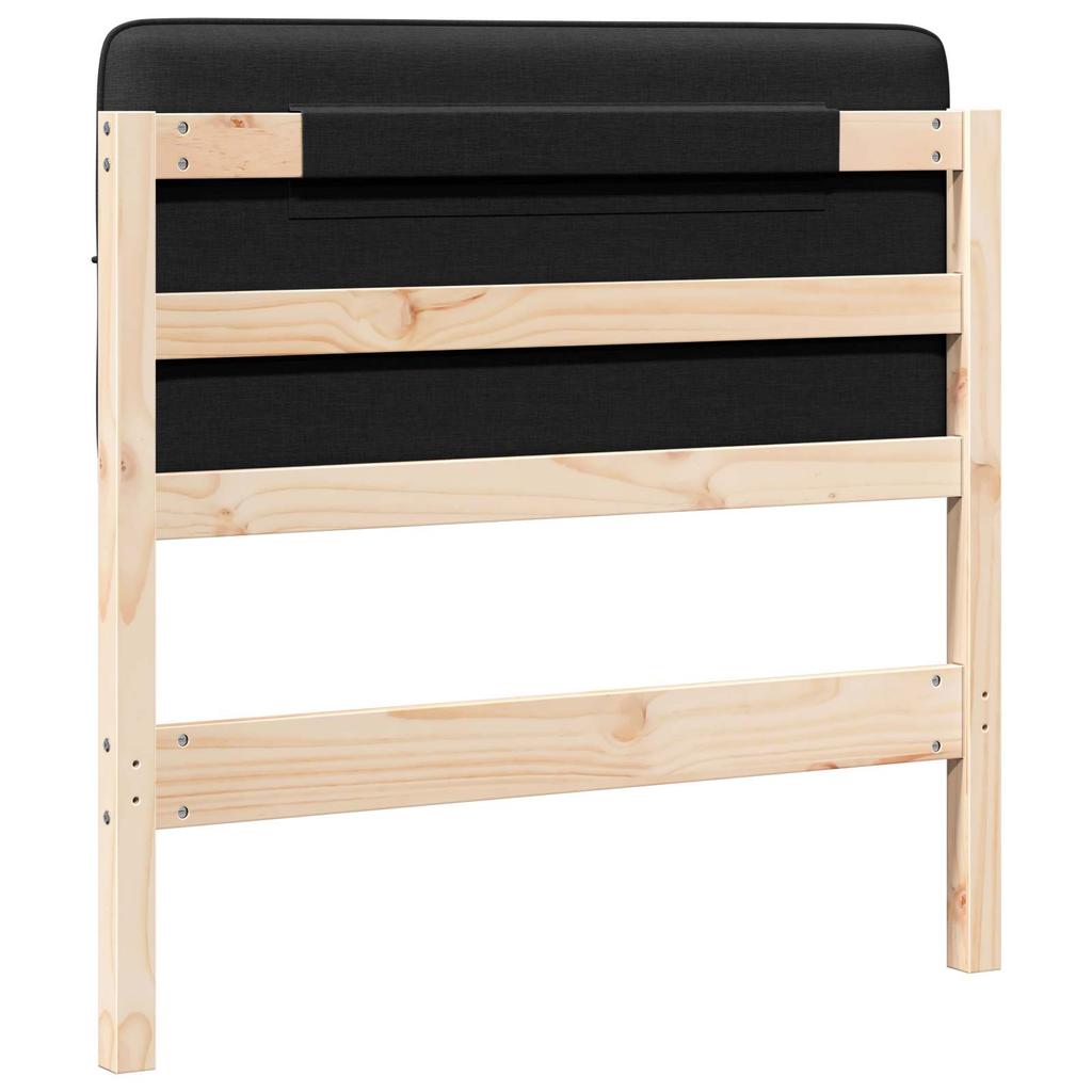 Upholstered Headboard in Brown and Black 75 cm