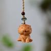 1/12Pcs Creative Twelve Zodiac Carving Wooden Keychain Pendant Chinese Zodiac Wood Carving Phone Chain Bag Decoration Gifts