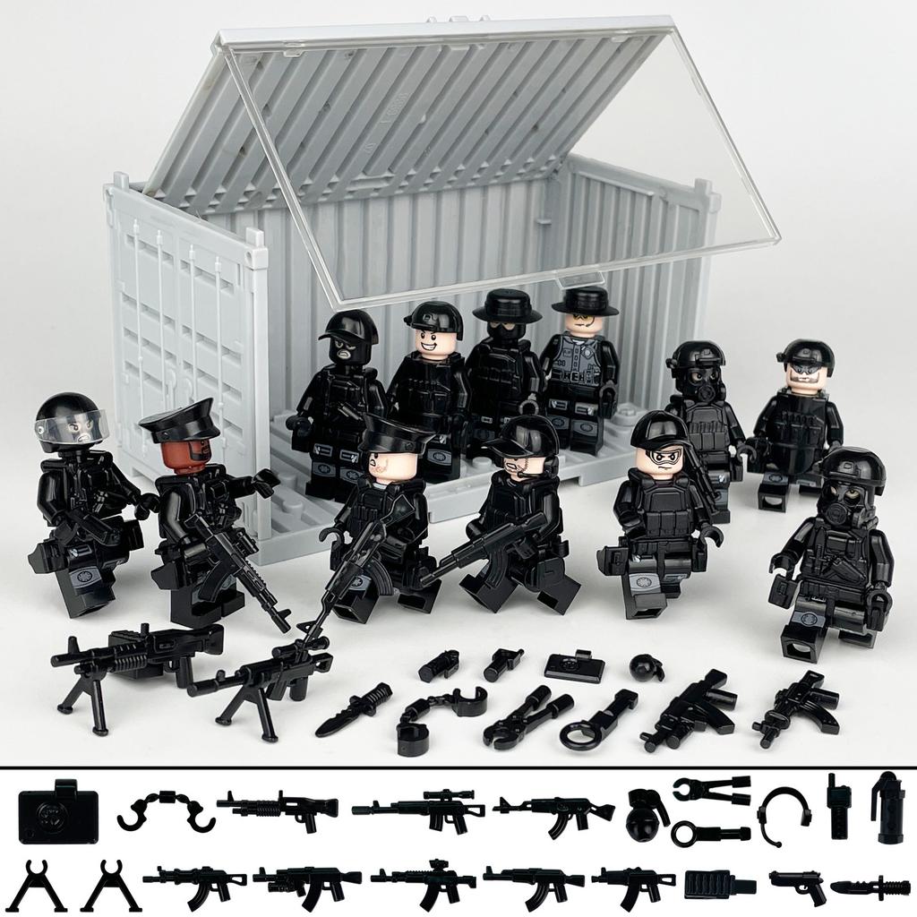Контейнер Упаковка H-17 Swat Meigao Кукла Военный Маленькие Детали Детская Сборная Игрушка из Строительных Блоков