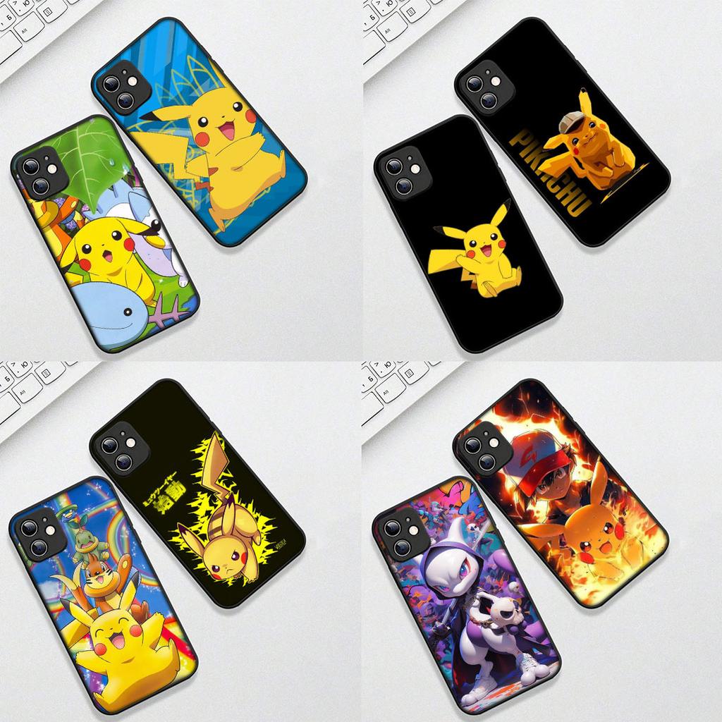 for Samsung Galaxy S10 S8 S9 Plus A33 A34 A31 70 A71 A72 Note 20 9 8 S10E Phone Cover Soft Case Cartoon P-Pokemons GO P-Pikachus