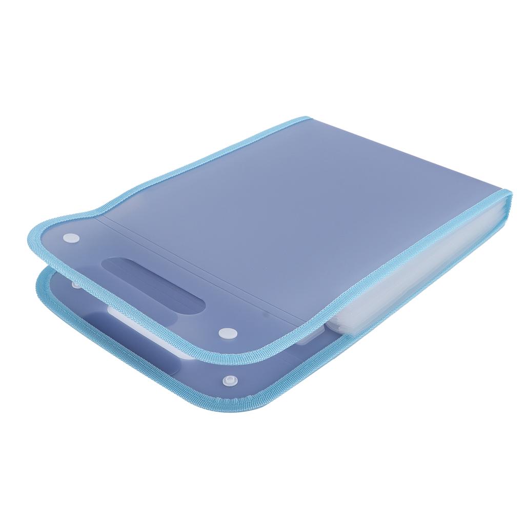 Accordion Folder 13 Layers Large Capacity Easy Store Waterproof Antifouling File Folders for Organize FilesStar Blue