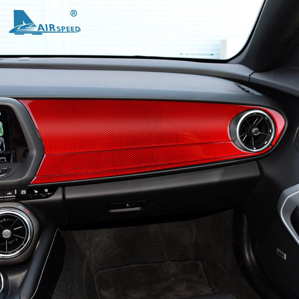 Настоящая мягкая карбоновая наклейка для Chevrolet Camaro 2016 2017 2018 2019 2020 2021 2022 2023 Салон автомобиля, пассажирская сторона, центральная консоль