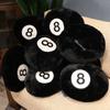 Creative Black 8 Billiards Pillow Plush Toy Sofa Pillow Cushion Living Room Decoration