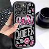 Чехол для iPhone 14-17 Pro Max с розовым бриллиантовым венком и многоуровневым пазом