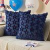 Decorative Throw Pillow Covers Plush Cover, Heart Embroidery Cushion Case with 3D Bowknot Jacquard, Holiday Party Atmosphere Decor Soft Fluffy