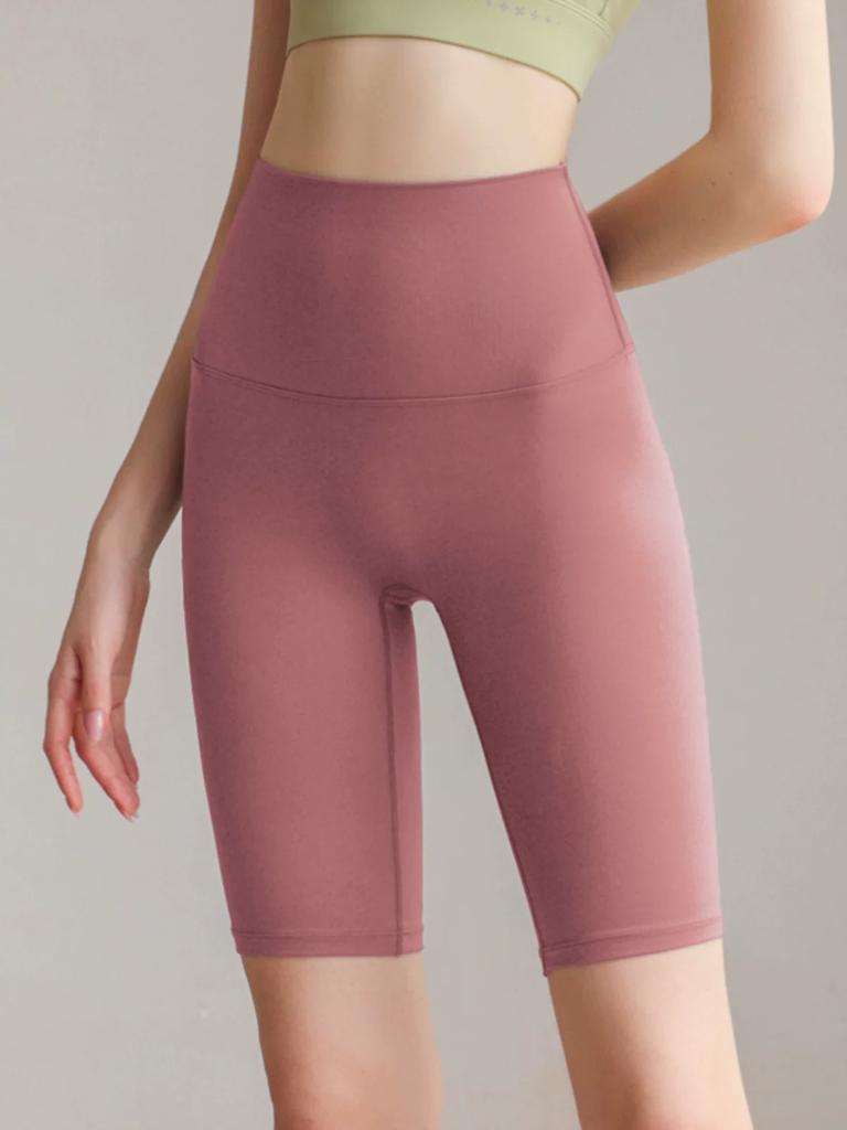 Summer Sports Shorts Women's Skinny Yoga Pants Nude Feel Sports and Fitness Shorts High Waist Hip Lift Cycling Shorts
