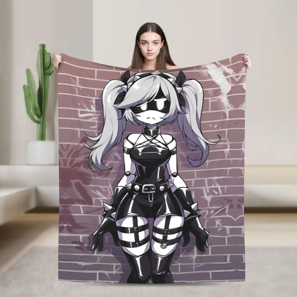 Murder Drones Blanket Uzi Doorman Wool Funny Breathable Throw Blanket for Bedspread Winter