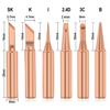 5/6Pcs Pure Copper 900M-T Solder Iron Tip Lead-Free Solder Tip Welding Head