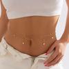 Sexy Girl Butterfly Tassel Double Layer Waist Chain Sweet Cool Metal Thin Chain Body Chain For Women