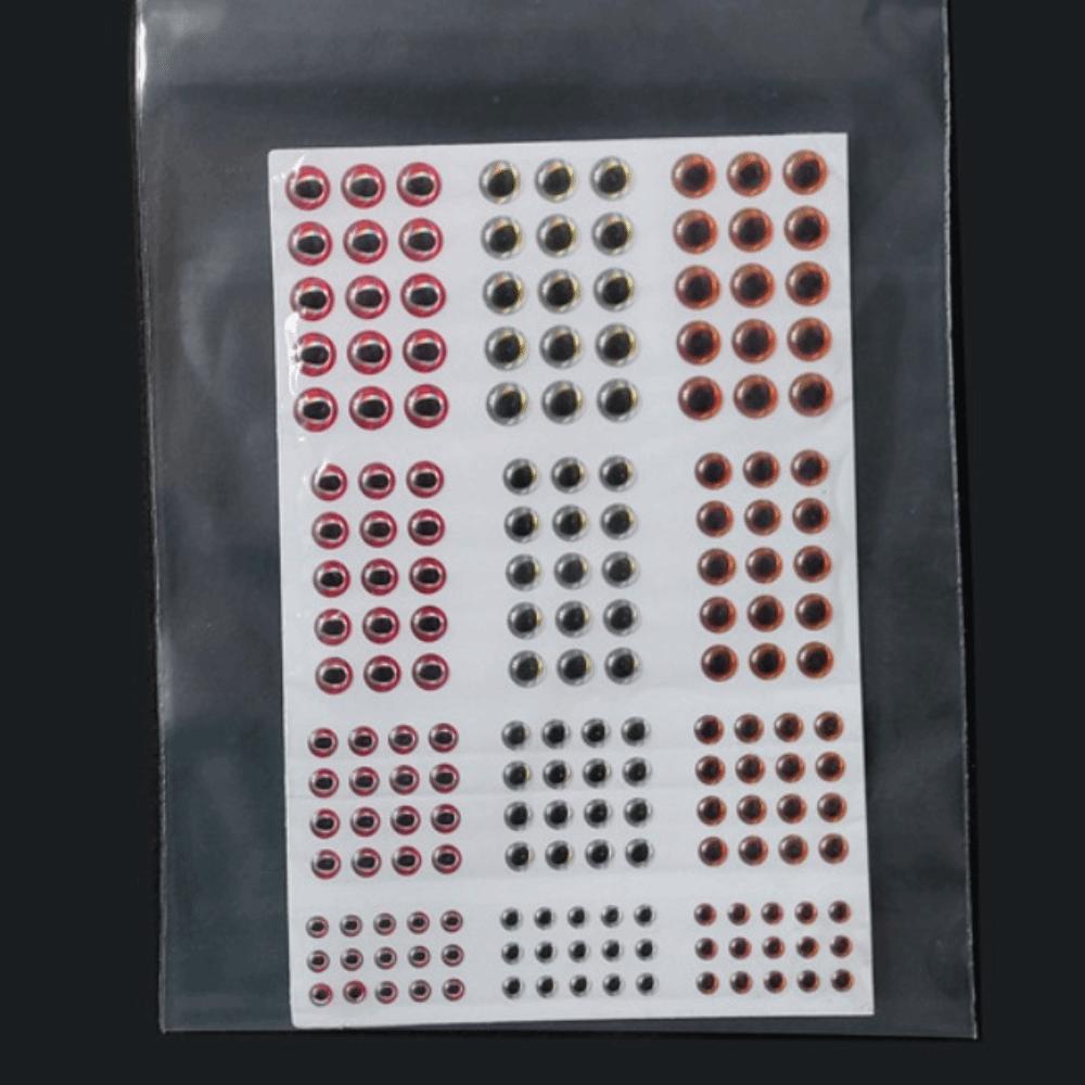 1 Sheets Mixed Color 3D Holographic Fish Eyes 3D Holographic Fly Tying Materials Tackle Repair