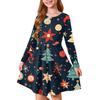 Girls' Princess Dress - Long Sleeve A-Line T-Shirt Dress Christmas Day
