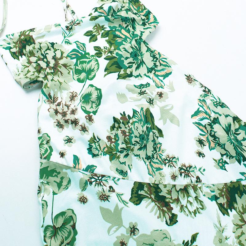 Осенняя женская мода длинная юбка в стиле светской львицы сексуальное облегающее платье с цветочным принтом