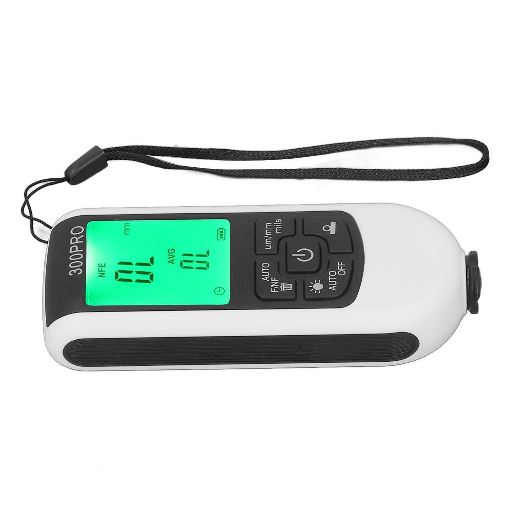 Paint Thickness Gauge Coating Depth Meter Tester Digital Display 0‑2000um for Vehicle White