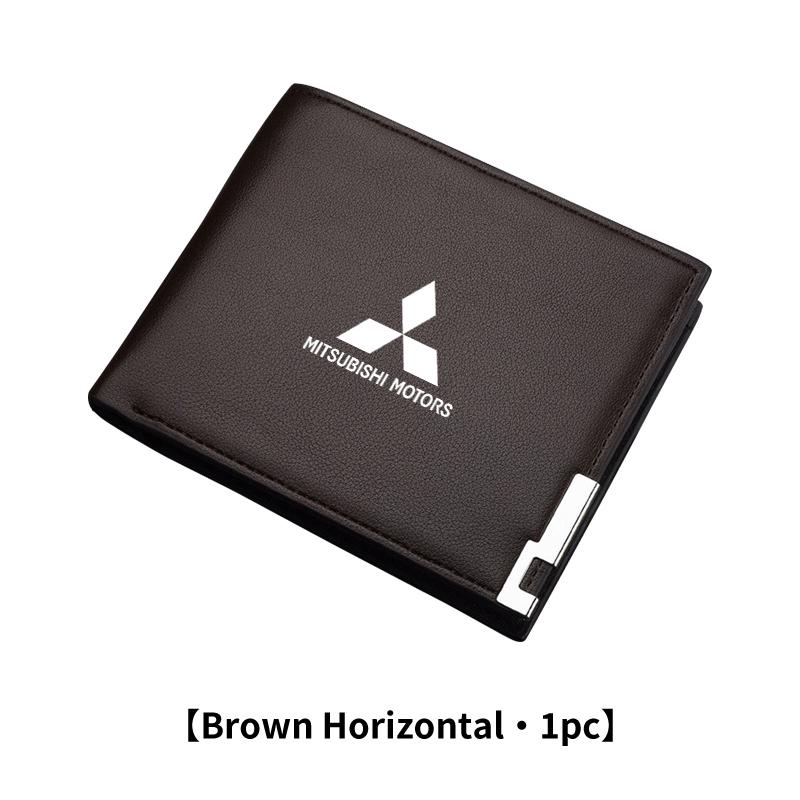xkhr10 Men Leather Zipper Wallet Coin Pocket Vintage Big Capacity Male Short Money Purse For Mitsubishi Outlander Lancer Eclipse Mirage