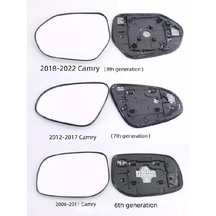 For Toyota 2006-2022 Camry Rearview Mirror Lens Reversing Mirror Lens Reflector Lens With Heating