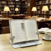 Складная металлическая подставка для книг с регулируемым углом наклона для чтения, зажимами для страниц и настольной опорой для учебы, нотных листов и планшетов