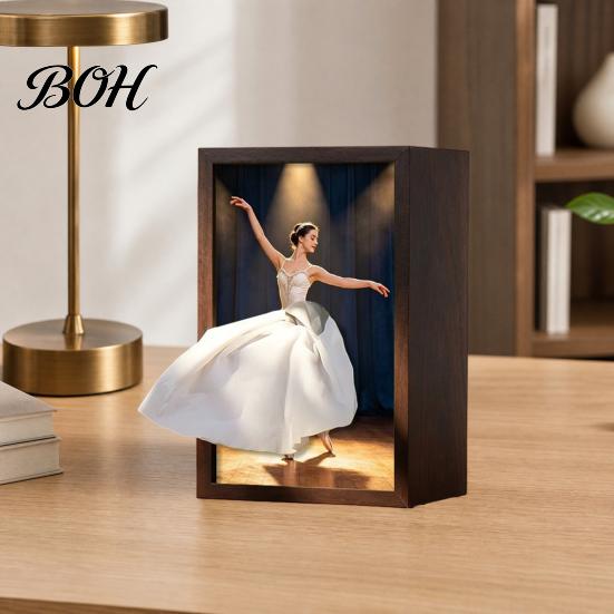 High-end Home Decor Tissue Box Walnut Wood Box, with Artistic Ballet Dancer Skirt Design, Creative Dress Design Multipurpose Paper Towel Holder