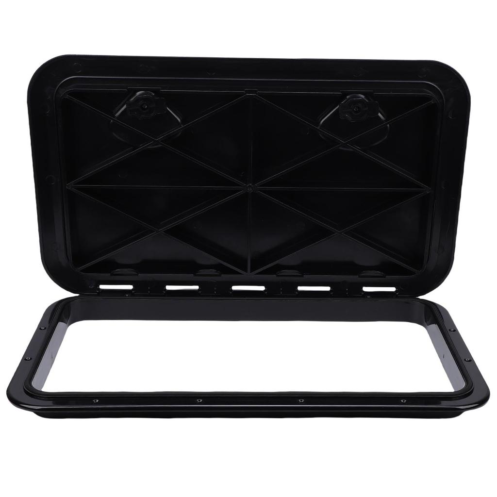 Boat Hatch 24inx14in Rectangle Boat Deck Hatch 180 degrees  Opening Lid Marine Boat Access Hatch Lid for Yachts RV Black