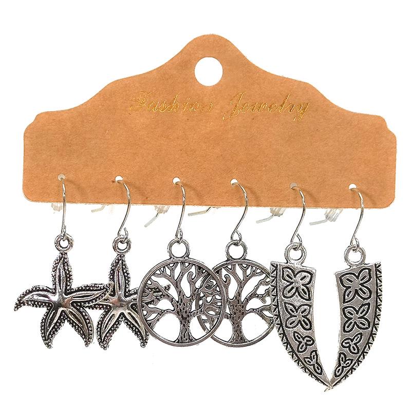 Модный комплект из сережек-кисточек и капель воды в европейском и американском стиле