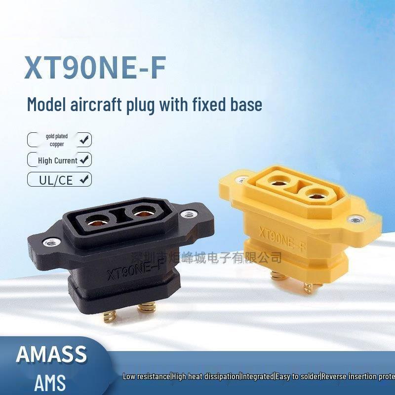 Amass XT90NE-F Gold-Plated High-Current Charging Plug for Lithium Batteries