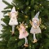 Christmas Tree Ornament Deer Angel Doll Design Hanging Ornament Party Home Wall Door Hanging Ornament