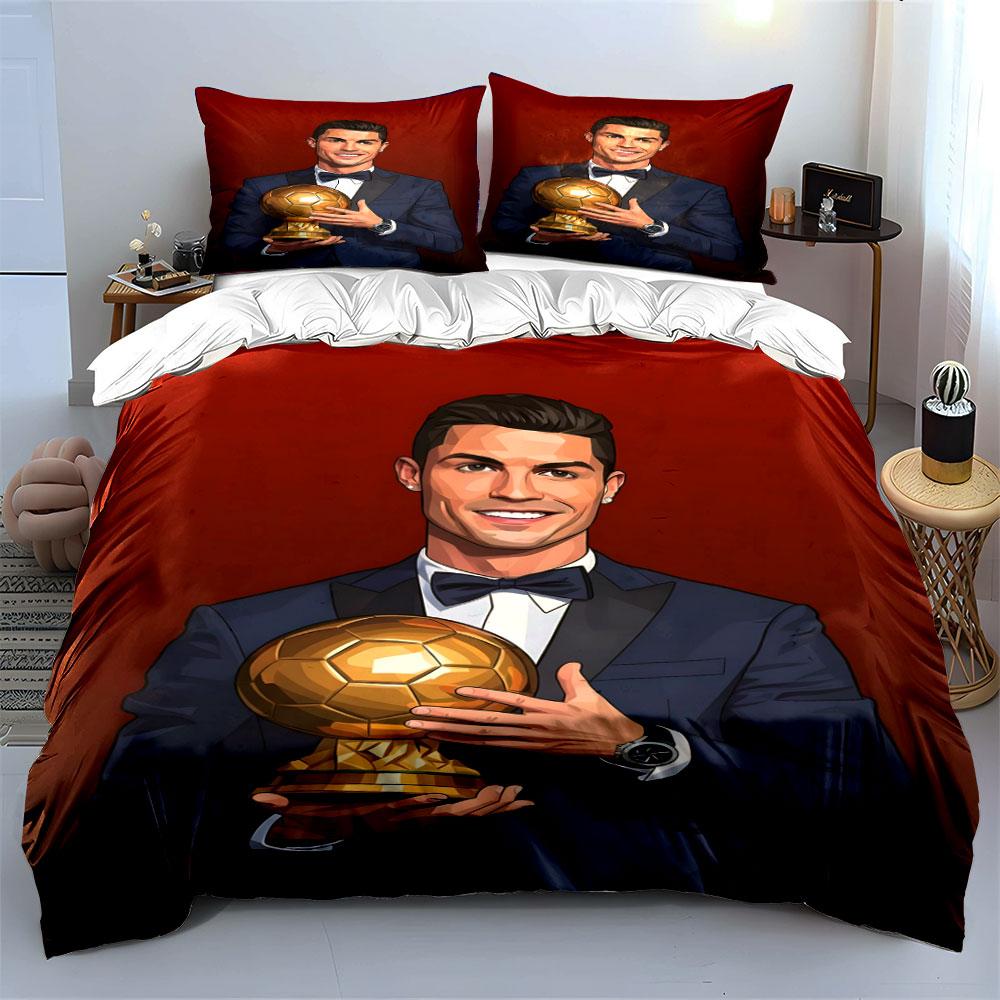 A man holding trophy. Bedding sets Duvet cover sets Duvet covers Pillowcases(1 * Duvet Cover 2 * Pillowcases without duvet insert)