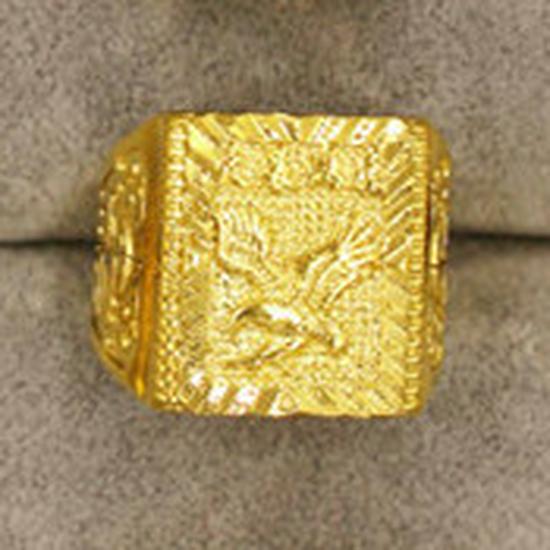 Вьетнамское латунное позолоченное мужское регулируемое кольцо с мантрой из шести слогов: Украшения, вдохновленные европейскими монетами