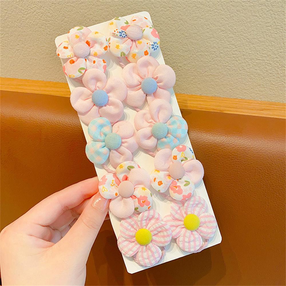 10 шт./компл., резинки для волос в форме сладкого цветка, эластичные ленты для волос, детские красочные держатели для хвостиков, резинка для малышей, детей