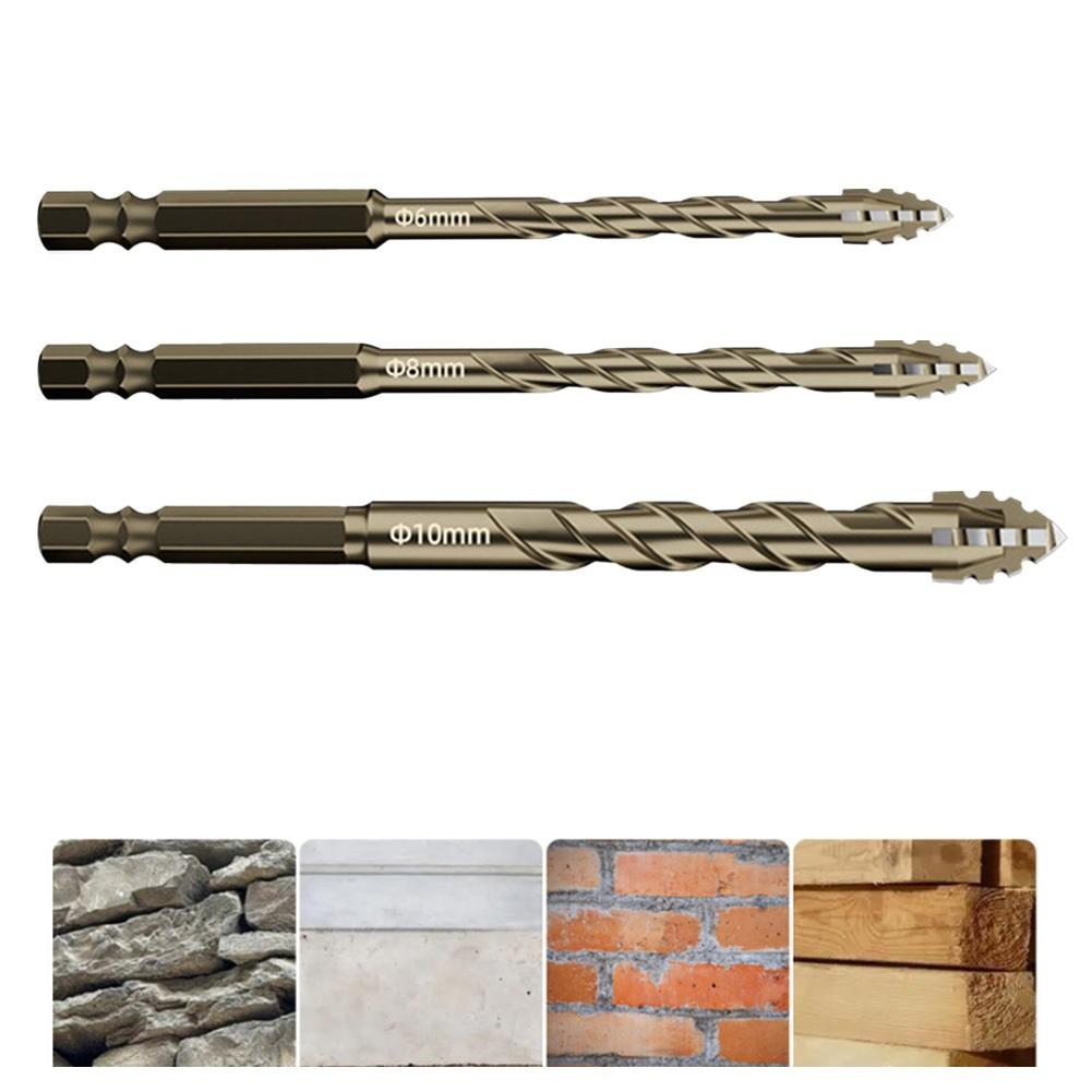 Эксцентриковые треугольные сверла, набор из 3 штук для различных применений