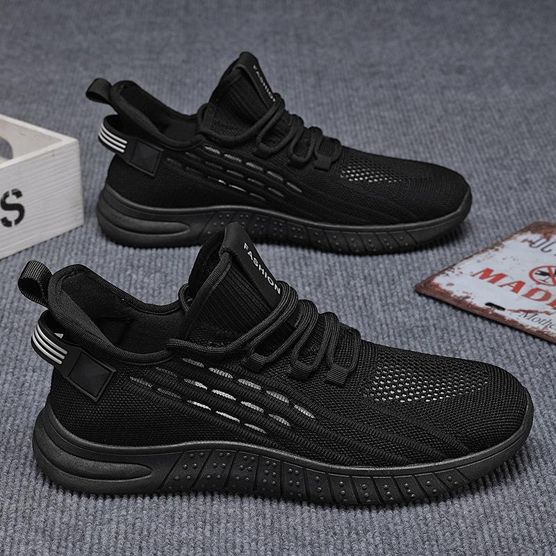 Men's Shoes Summer New Breathable Mesh Shoes Men's Trend Versatile Fly-woven Sports Shoes Casual Dad Shoes