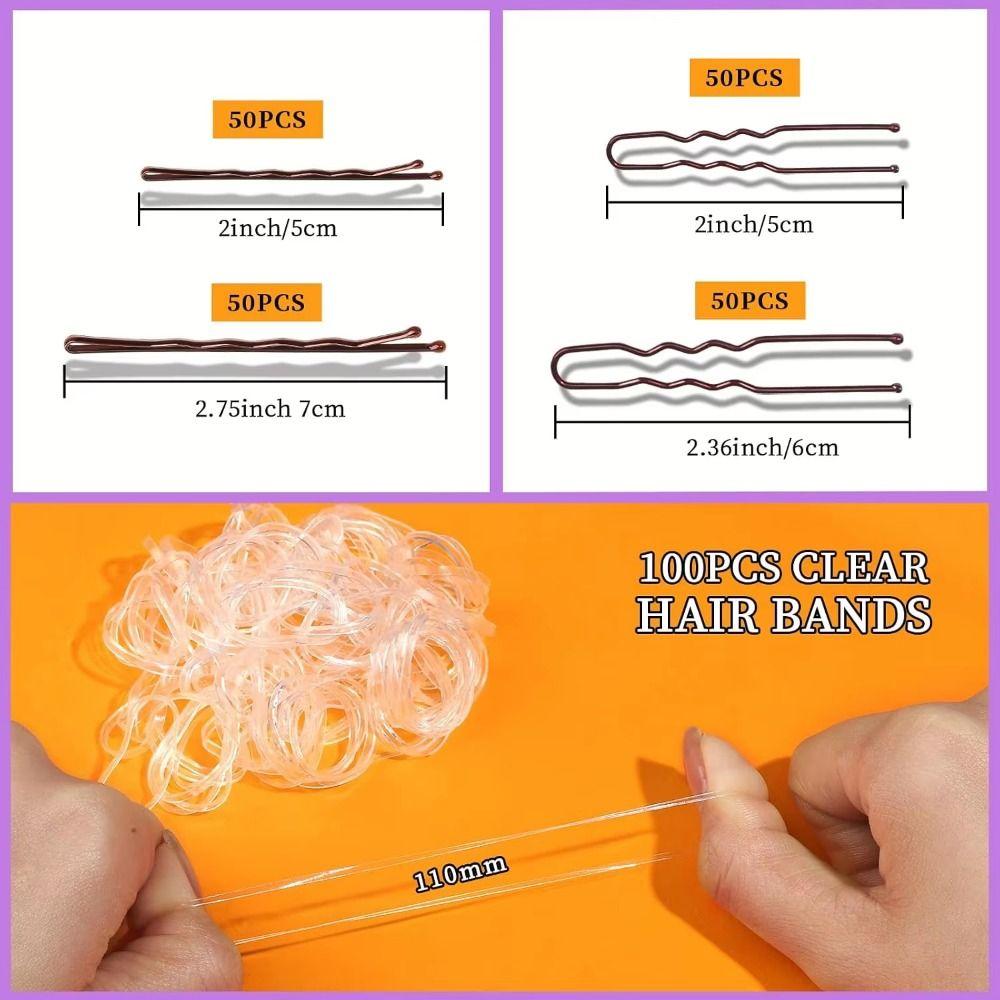 300Pcs Black Hairstyle Hair Pins Kit U-Shape Pins Hair Styling Accessories Daily Use