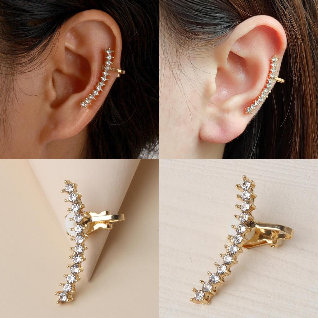 Ear Contemporary Clips With Water Diamonds For Gift Giving And Social Events