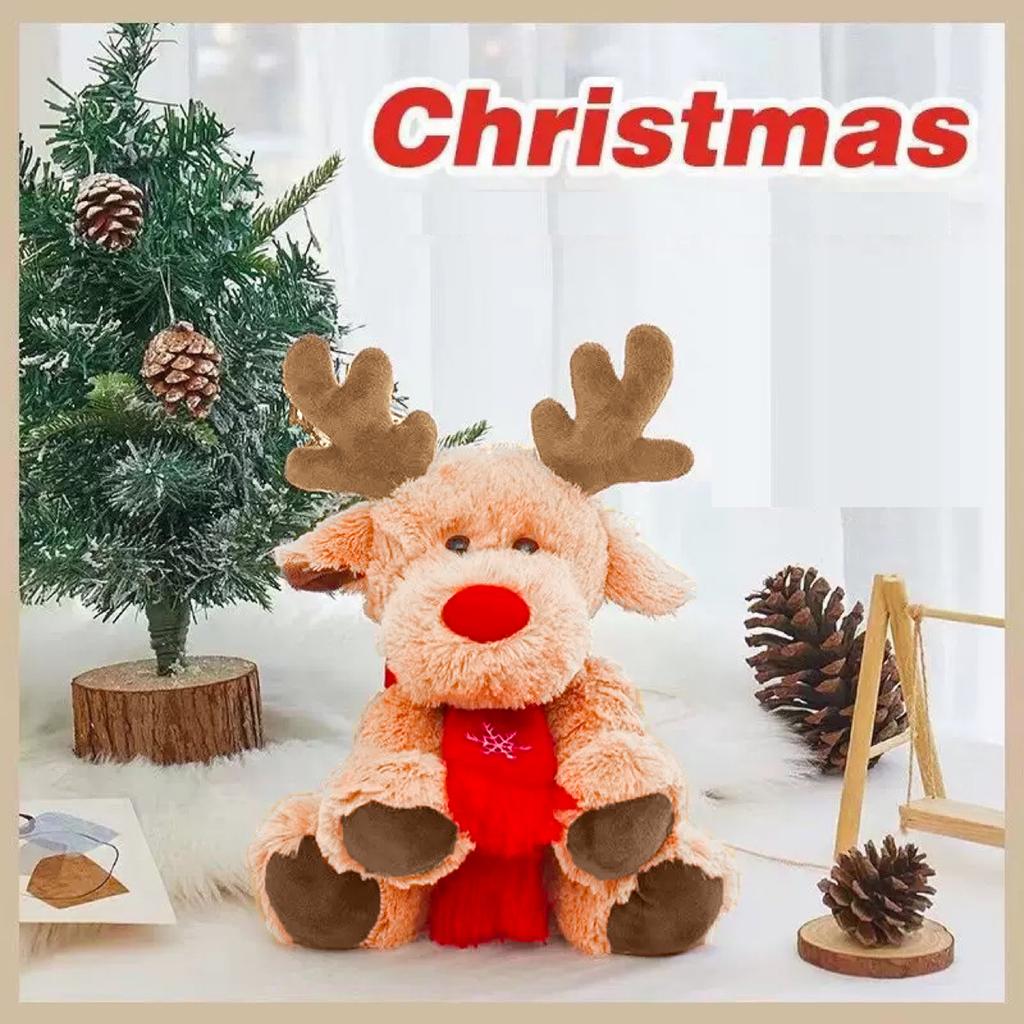Рождественская мягкая игрушка «Маленький олень», милая мультяшная кукла-лось, фигурка