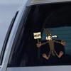 JT179# Wile-E Outlaw Help, Sticker Decal, Road Runner Splat Car Truck Laptop Dent