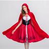 Little Red Riding Hood Adult Queen Dress Costume for Halloween Cosplay and Role Play.