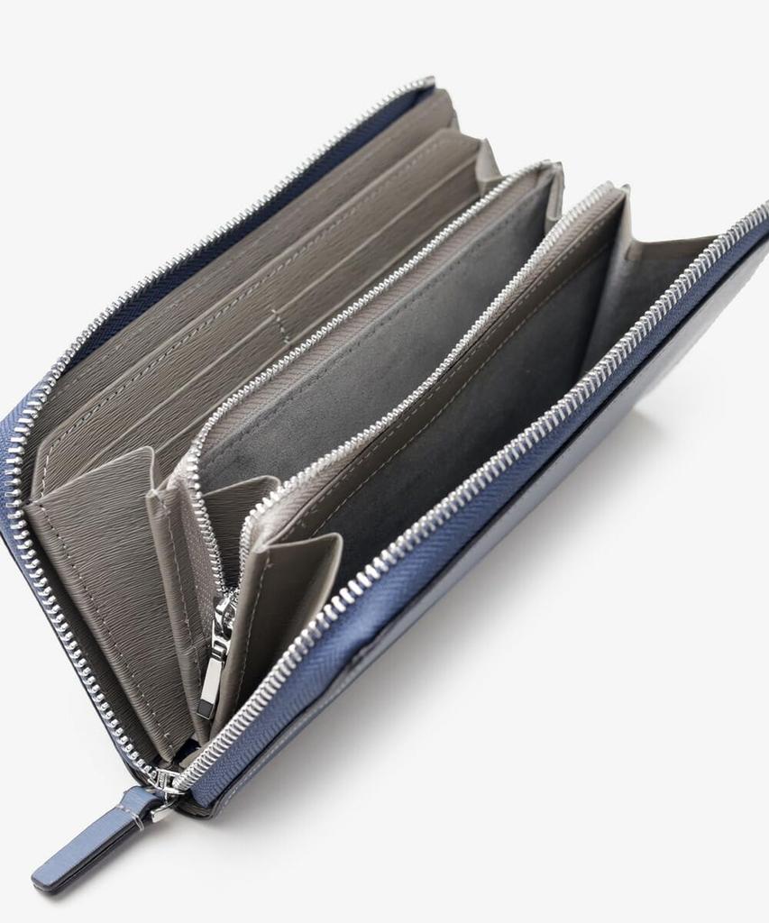 Novo II Zipper Long 972626 [IS/IT] L-shaped Wallet, Leather, Men's, Women's, Unisex, No. (Beige)