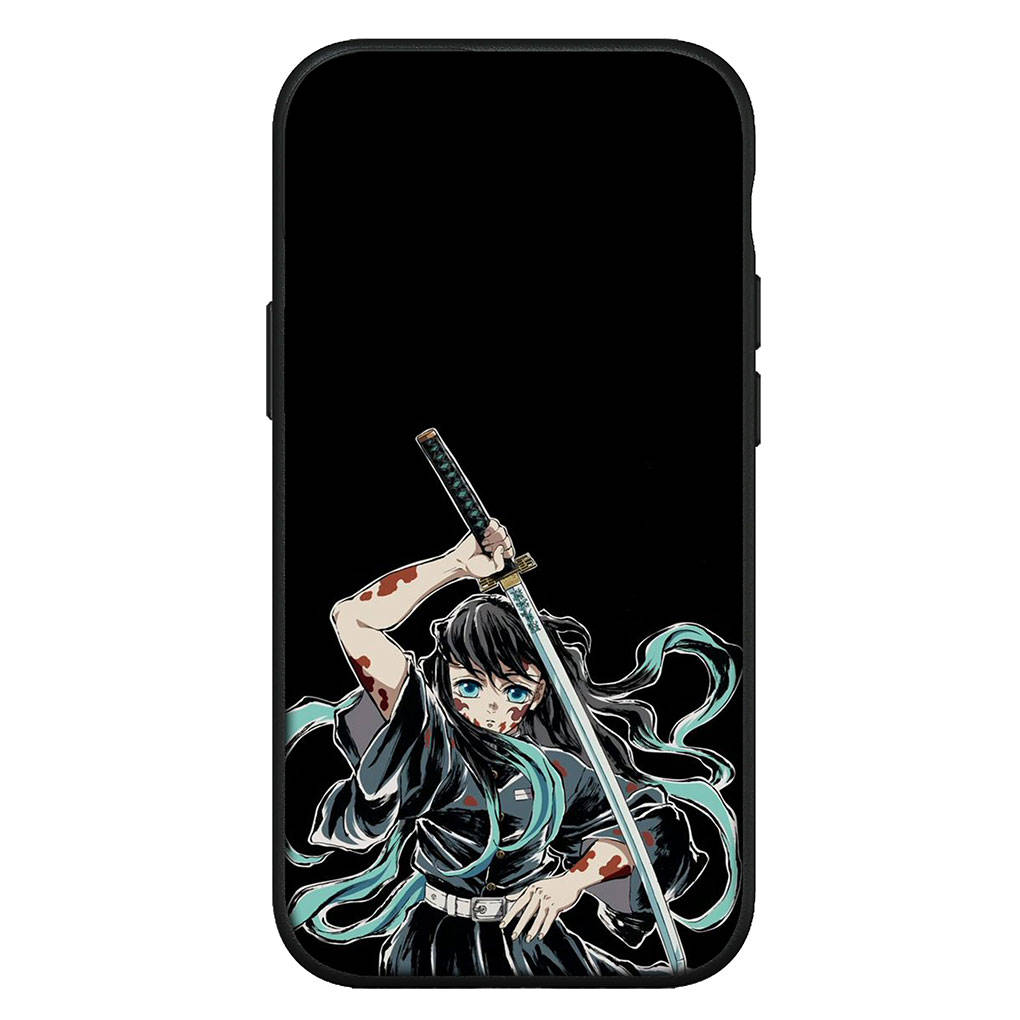 Для iPhone 16 15 Xiaomi Redmi Note 13 12 11 Pro Max X 9 14 XR Samsung Galaxy S24 S23 Plus Huawei OPPO Muichiro Tokito Tanjirou Demon Slayer чехол для телефона